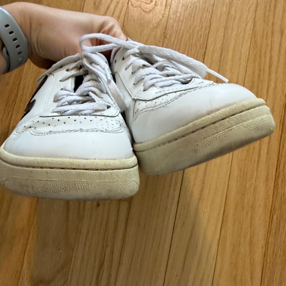 Veja V-10 Black/White Leather Sneakers Sz 9 - Picture 4 of 13